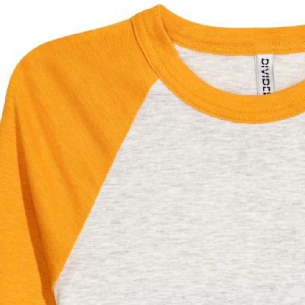 3/$30 - H&M Divided Baseball Top - Yellow - Picture 6 of 6
